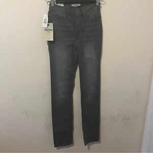 SANTANA | Women's Slim Leg High Rise Jeans Grey Size 2
